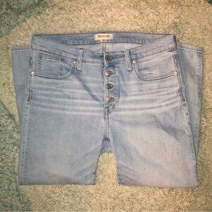 Madewell Light Blue High-Rise Button-Fly Jeans